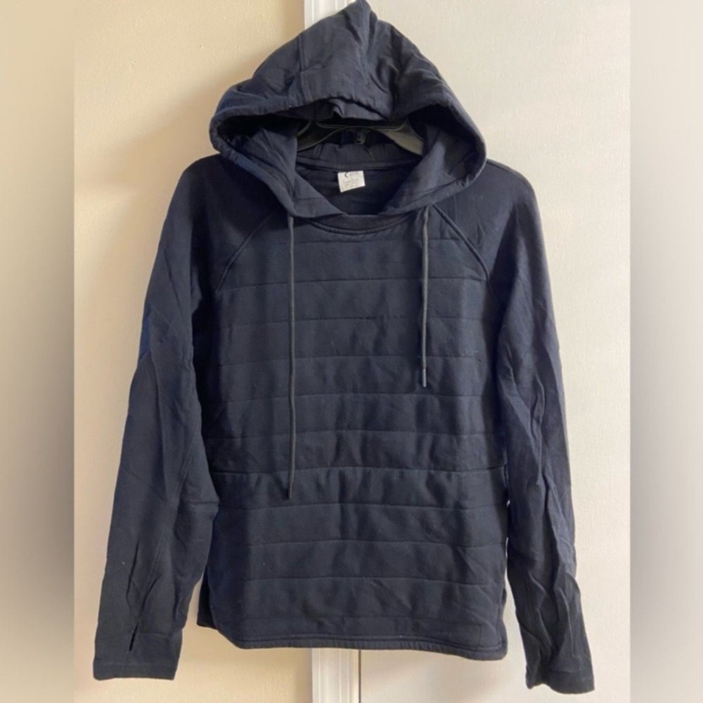 ZYIA Active Black Hoodie quilted Small